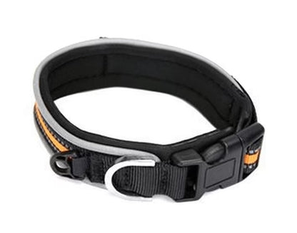 Reflective Grid Pattern Neoprene Pet Collars - Stylish Safety Accessories for Dogs and Cats