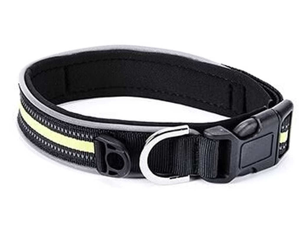 Reflective Grid Pattern Neoprene Pet Collars - Stylish Safety Accessories for Dogs and Cats